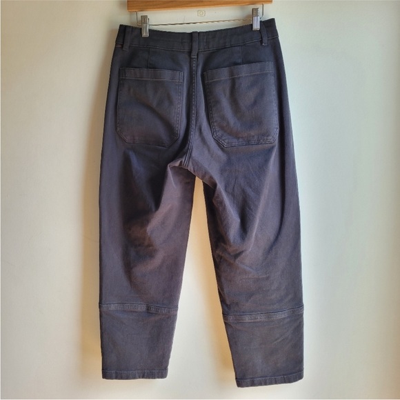 EVERLANE The Utility Barrel Black High Rise Cropped Denim 6R - Picture 3 of 6